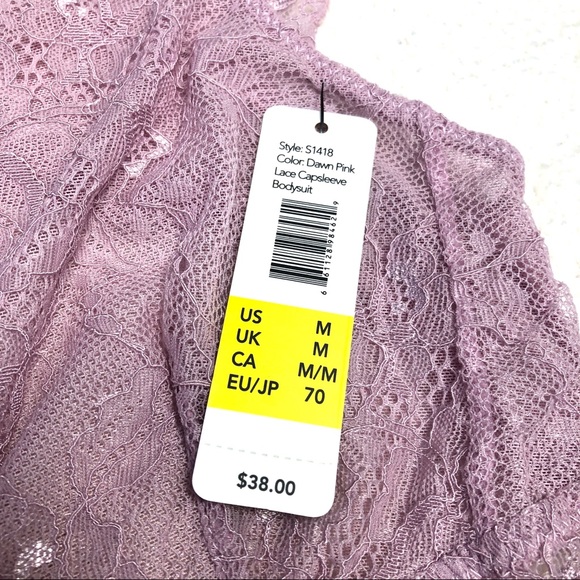 Sam Edelman Dawn Pink Lace Bodysuit M - Picture 7 of 13